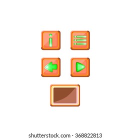 buttons, vector symbols for the game, for mobile applications, 