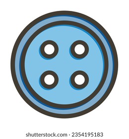 Botones Vector Línea Gruesa Colorido Icono Para Uso Personal Y Comercial.
