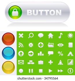 Buttons for web design. Vecor set.