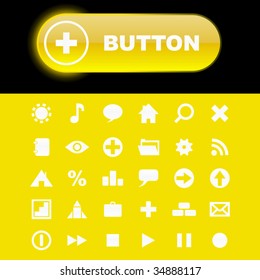 Buttons for web design. Vecor set.