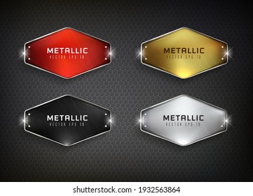 Buttons web steel on background color black