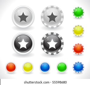Buttons for web. Vector.