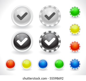Buttons for web. Vector.