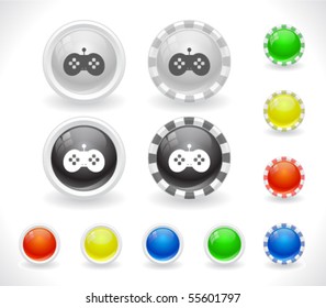 Buttons for web. Vector.