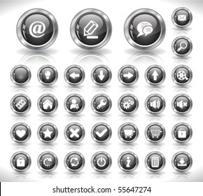 Buttons for web. Vector.