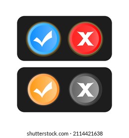 buttons for web vector, Approved and rejected button, yes and no buttons, accepted and not accepted buttons, agree and disagree, decline and agreement 