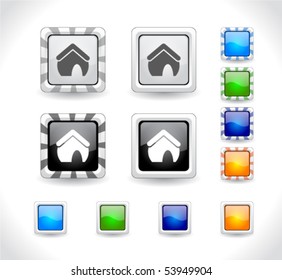 Buttons for web. Vector eps10.