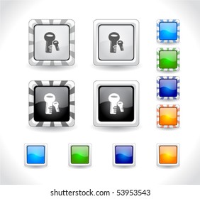Buttons for web. Vector eps10.