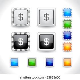 Buttons for web. Vector eps10.