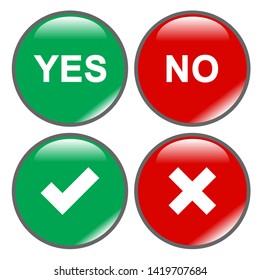 buttons yes no illustration vector eps download