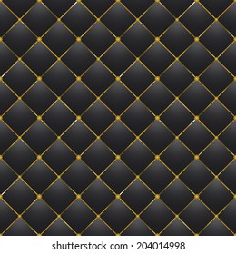 button-tufted black leather background