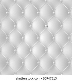 Button-tufted leather background. Vector illustration.