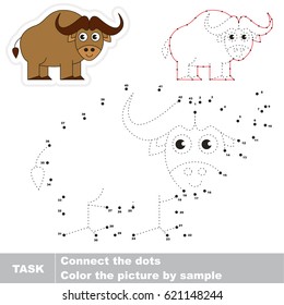 Buttress. Dot to dot educational game for kids.