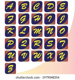 butyfull italic Flat icons alphabet A, B, C, D, E, F, G, H, I, J, K, L, M, N, O, P, Q, R, S, T, U, V, W, X, Y, Z and Number