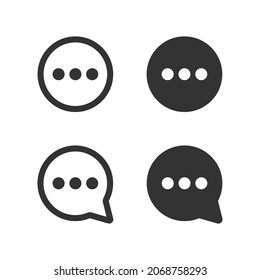 Buuble chat icon. Comment symbol. Social media speech logo in vector flat style.