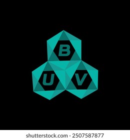 BUV creative minimalist letter logo. BUV unique vector initials alphabet letter logo design
