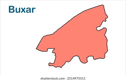 Mapa da subdivisão de Buxar, Distrito de Buxar, Estado de Bihar, República da Índia, Governo de Bihar, território indiano, Índia Oriental, política, aldeia, turismo