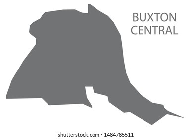 Buxton Central grey ward map of High Peak district in East Midlands England UK