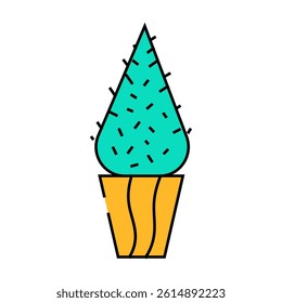 buxus sempervirens line icon vector. buxus sempervirens sign. isolated symbol illustration