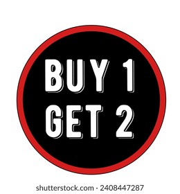 comprar 1 obtener 2 imágenes vectoriales con fondo negro y contorno rojo