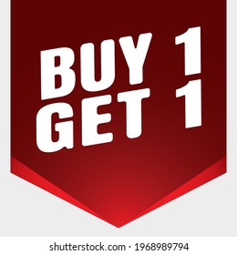 Buy 1 Get 1 banner template red premium color