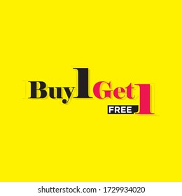 Buy 1 Get 1 Free - Banner Template - isolated