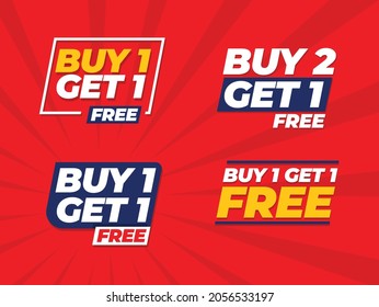 Buy 1 get 1 free banner design concept