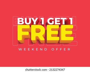 buy 1 get 1 free banner template. Shop now  - Shutterstock ID 2132274347