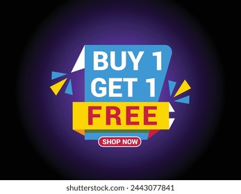 buy 1 get 1 free banner. Special offer banner, big sale, sale banner, banner design template.