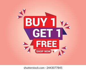 Buy 1 get 1 free banner. Special offer banner, big sale, sale banner, banner design template.