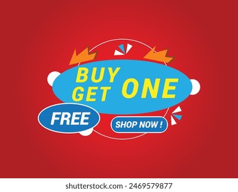 Buy 1 Get 1 Free Banner, Special Offer Banner, Big Sale, Sale Banner, Banner Design Template.