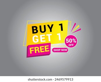Buy 1 Get 1 Free Banner, Special Offer Banner, Big Sale, Sale Banner, Banner Design Template.