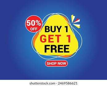 Buy 1 Get 1 Free Banner, Special Offer Banner, Big Sale, Sale Banner, Banner Design Template.