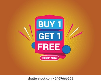 Buy 1 Get 1 Free Banner, Special Offer Banner, Big Sale, Sale Banner, Banner Design Template.