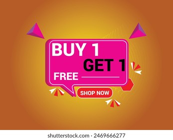 Buy 1 Get 1 Free Banner, Special Offer Banner, Big Sale, Sale Banner, Banner Design Template.