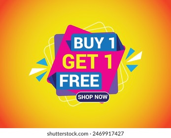 Buy 1 Get 1 Free Banner, Special Offer Banner, Big Sale, Sale Banner, Banner Design Template.