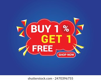 Buy 1 Get 1 Free Banner, Special Offer Banner, Big Sale, Sale Banner, Banner Design Template.