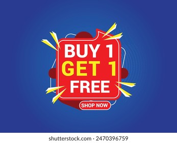 Buy 1 Get 1 Free Banner, Special Offer Banner, Big Sale, Sale Banner, Banner Design Template.