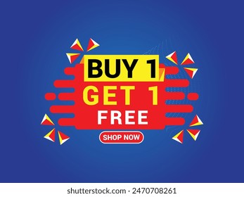 Buy 1 Get 1 Free Banner, Special Offer Banner, Big Sale, Sale Banner, Banner Design Template.