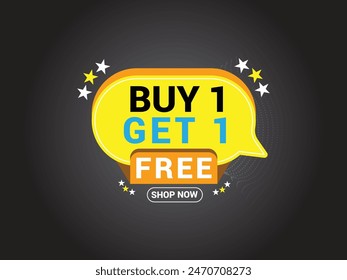 Buy 1 Get 1 Free Banner, Special Offer Banner, Big Sale, Sale Banner, Banner Design Template.