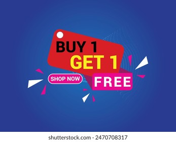 Buy 1 Get 1 Free Banner, Special Offer Banner, Big Sale, Sale Banner, Banner Design Template.