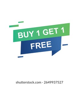  Buy 1 get 1 free buy banner template. Promotion special offer banner, Banner for marketing. Vector illustration.