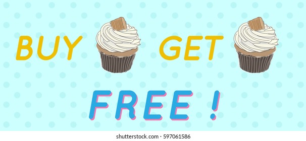 Buy 1 Get 1 Free Caramel Cup cakes