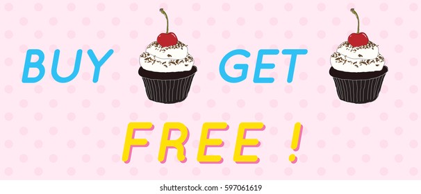 Buy 1 Get 1 Free Chocolate Cup cakes