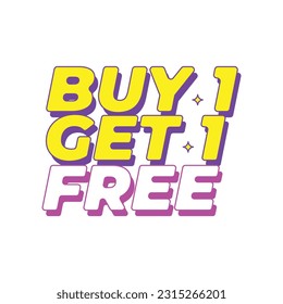 Buy 1 get 1 free design template