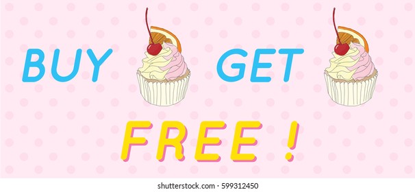 Buy 1 Get 1 Free Fruits Cupcakes