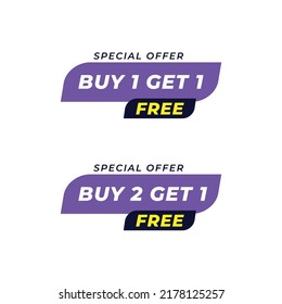 Buy 1 get 1 free icon template