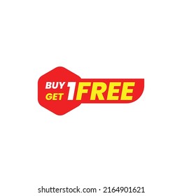 buy 1 get 1 free label banner template. Shop now vector template