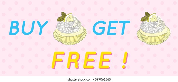 Buy 1 Get 1 Free Lemon Cup cakes