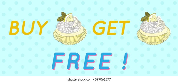 Buy 1 Get 1 Free Lemon Cup cakes